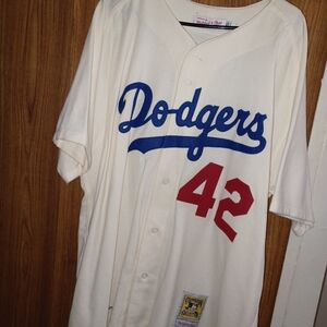 Authentic Brooklyn Dodgers Jackie Robinson jersey w/ free Kershaw jersey and hat
